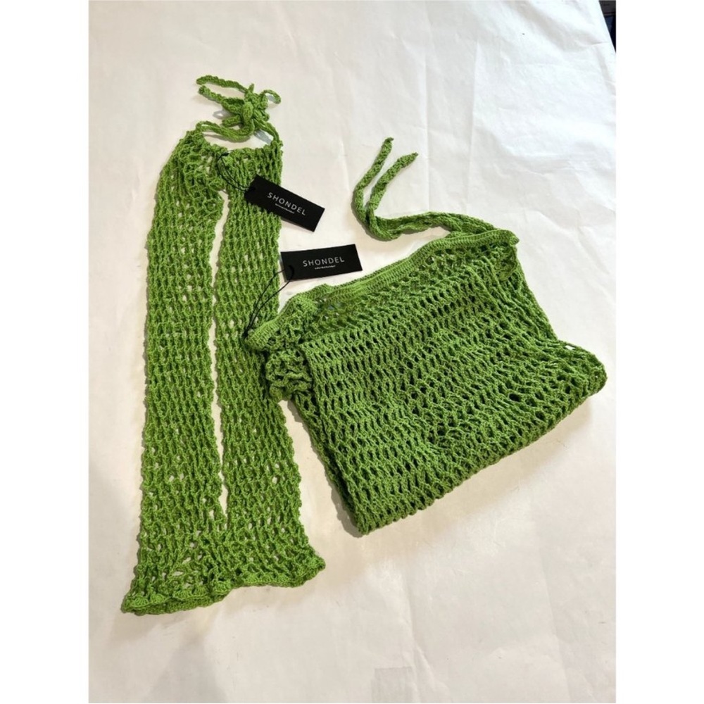 NWT Shondel Seychelles Sarong and Gloves Set in Lime Green - Picture 4 of 6